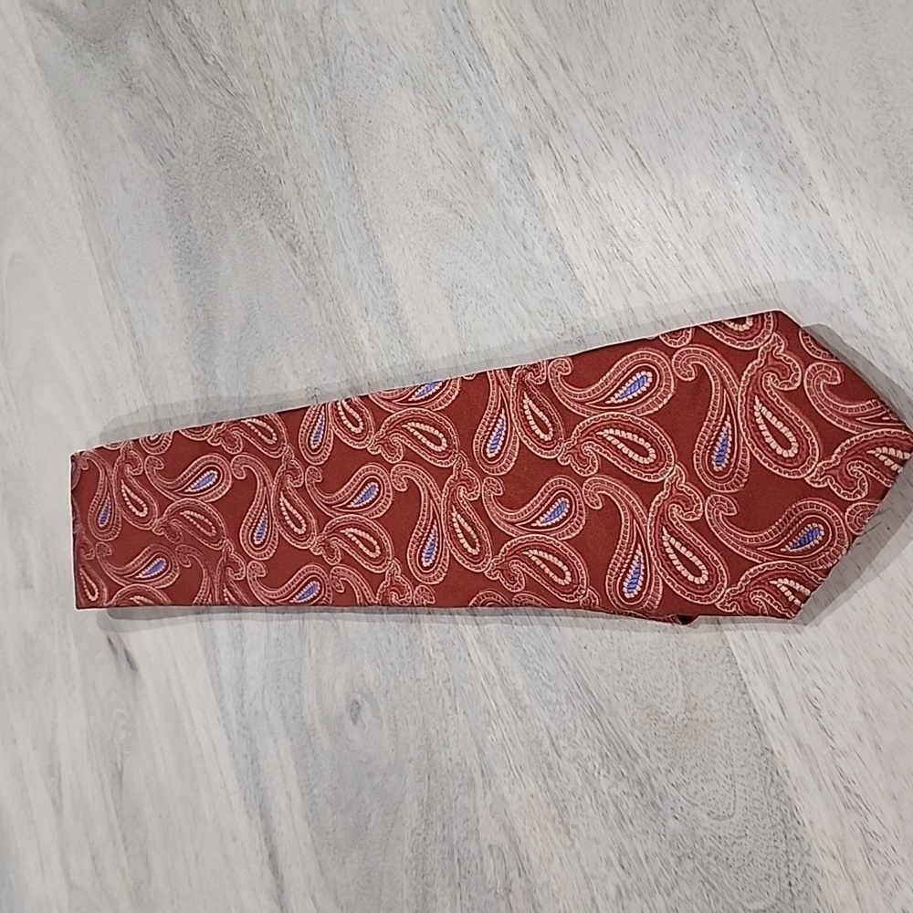 Michael Kors Orange/Blue Paisley Tie ,Pre-owned